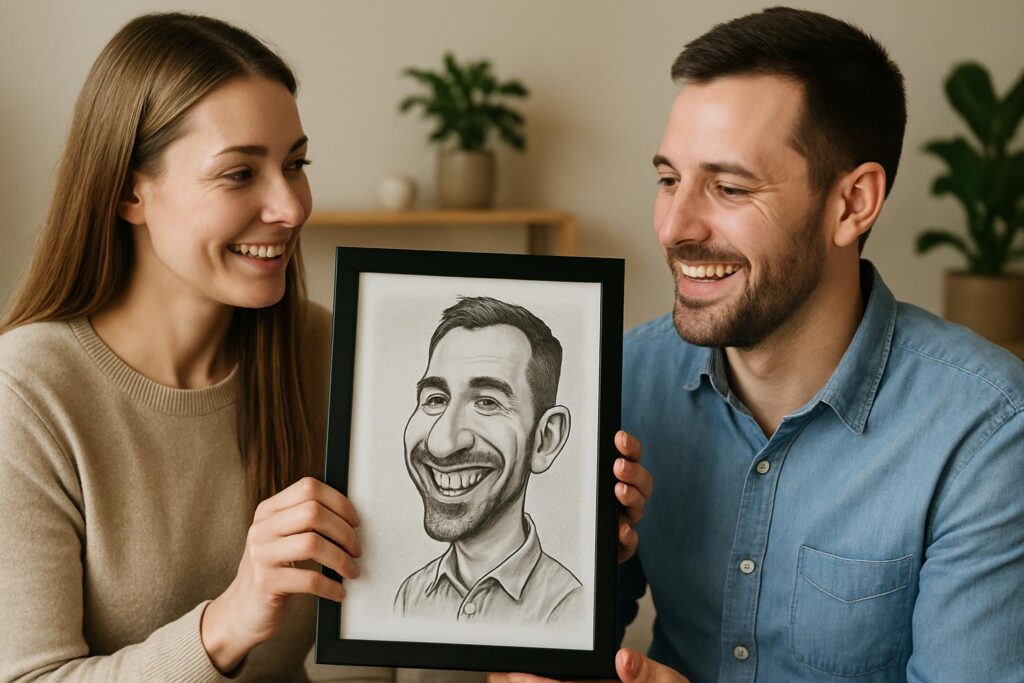 Karikaturtegninger som personlig og kreativ gave